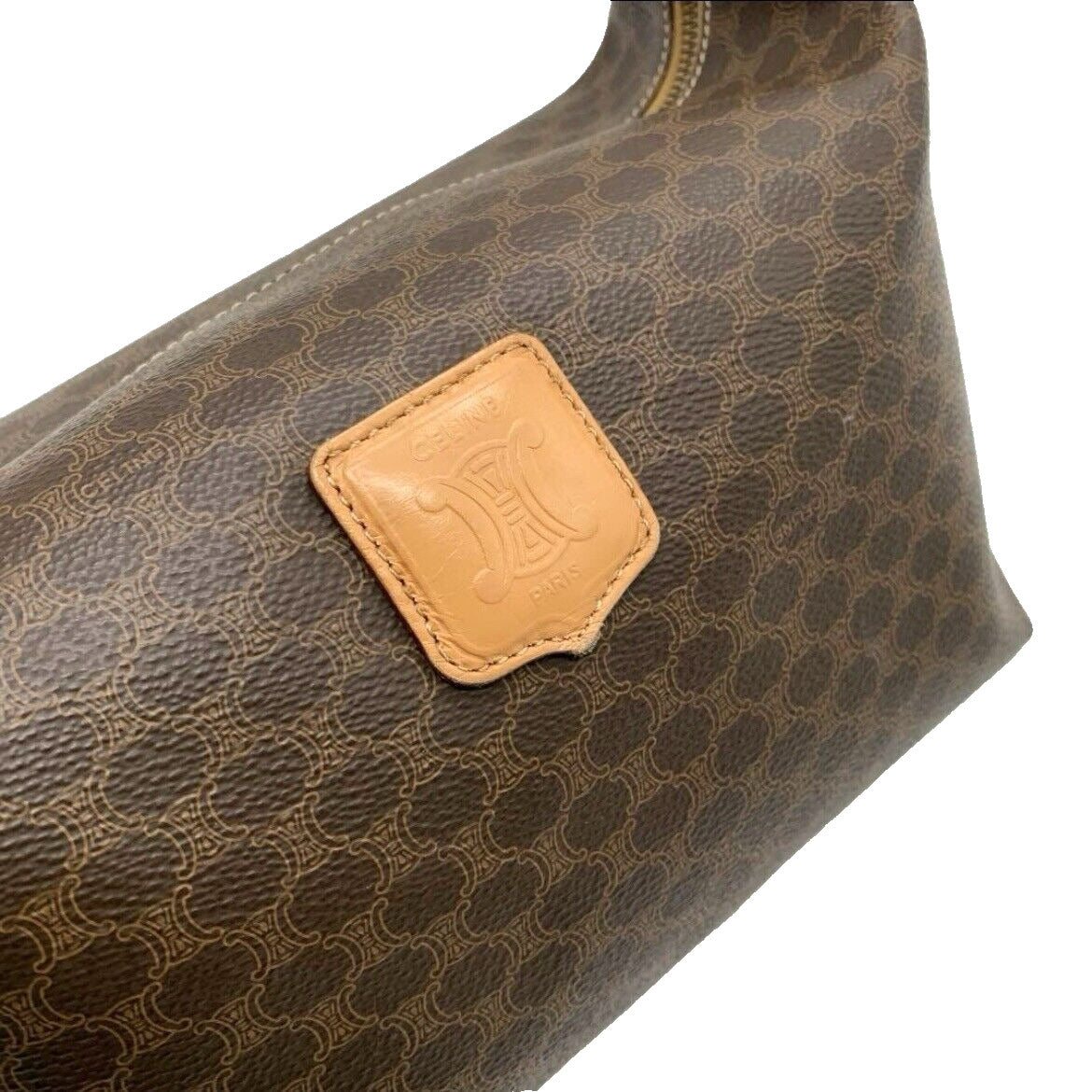 CELINE Macadam Accessory Pouch Triomphe Handbag PVC Leather