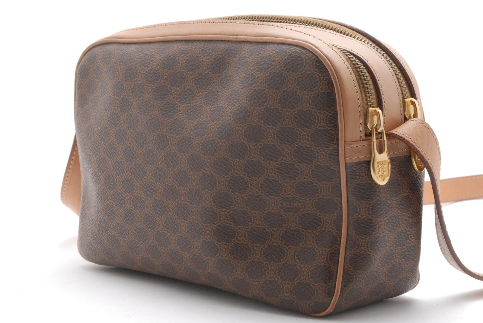 Celine Macadam Shoulder Bag - Brown, Leather PVC
