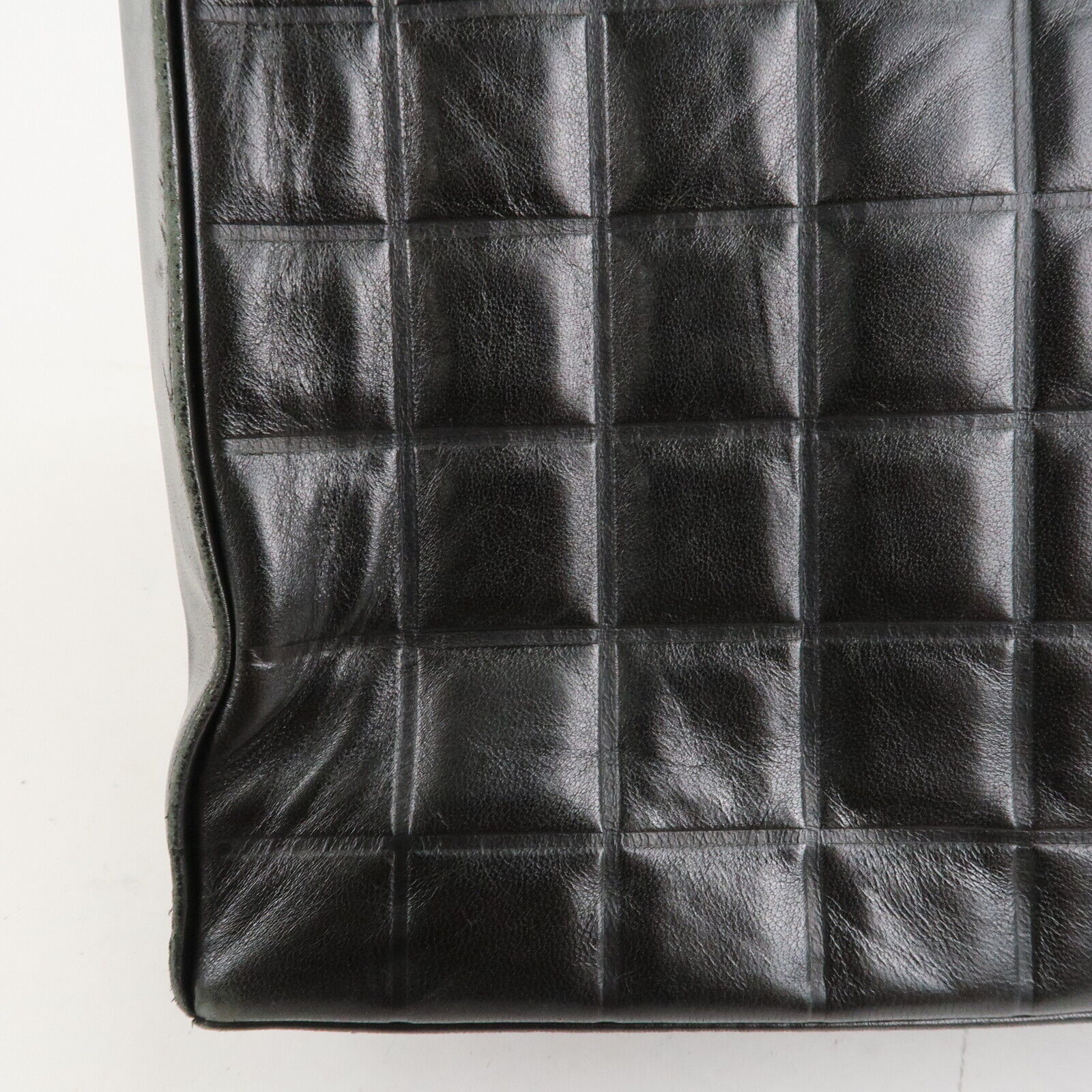 Chanel Mark Chocolate Bar Lamb Skin Black Shoulder Bag