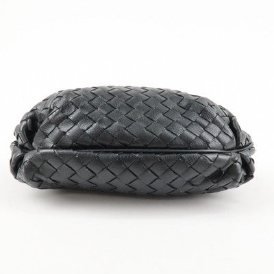 Bottega Veneta Intrecciato Leather Shoulder Black Bag