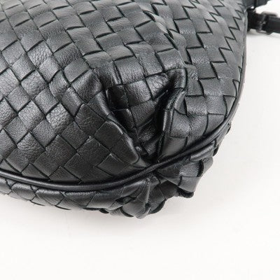Bottega Veneta Intrecciato Leather Shoulder Black Bag