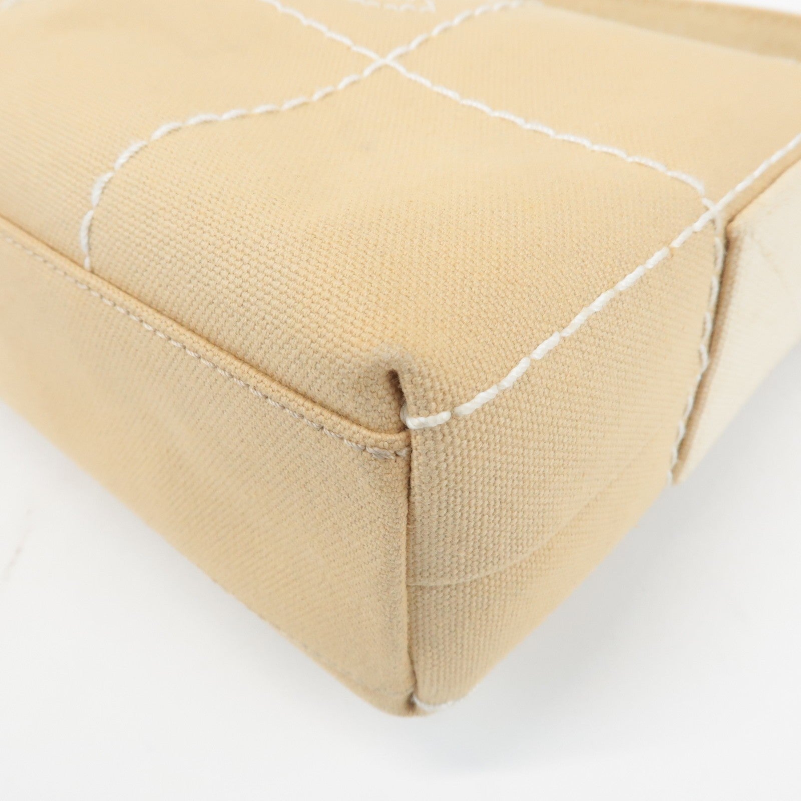 Chanel Wild Stitch Shoulder Bag - Beige, Canvas