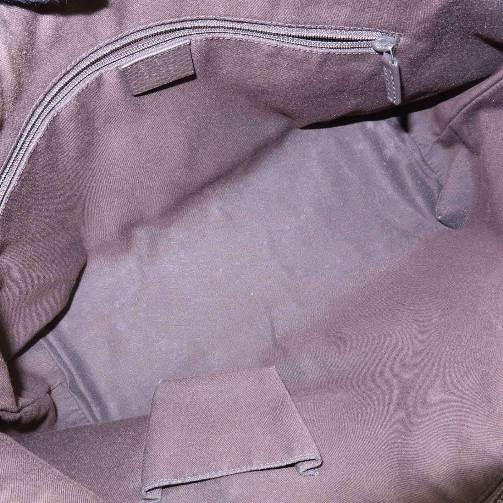 Gucci Abbey Tote Bag - Dark Brown, Denim, Leather