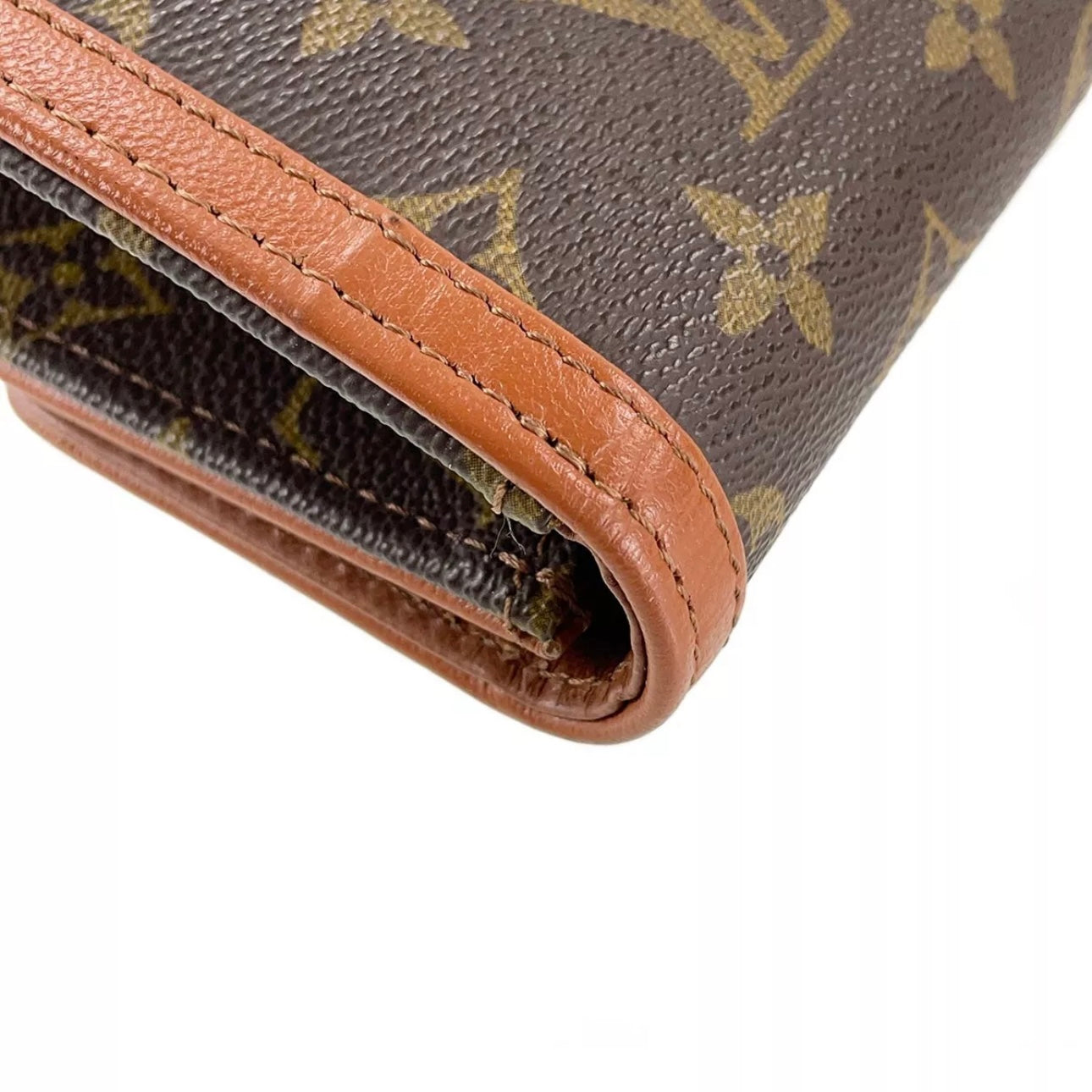 Louis Vuitton Monogram Pochette Dam PM Leather Brown Clutch bag