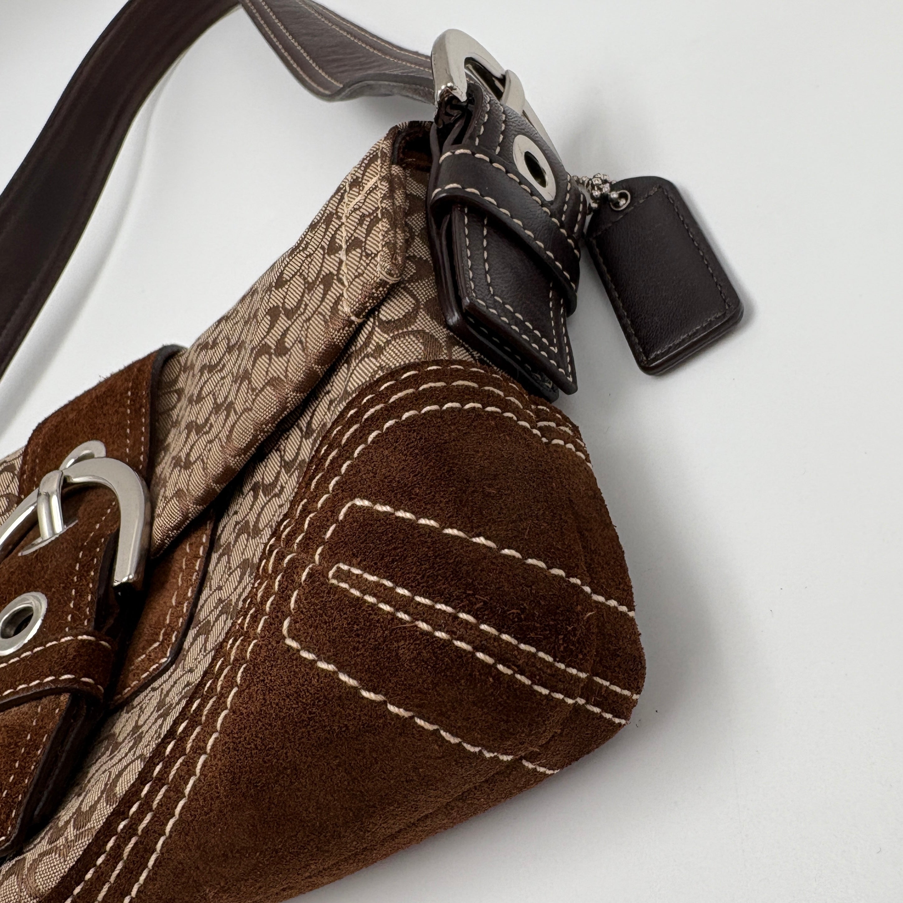 Coach Signature Suede bag