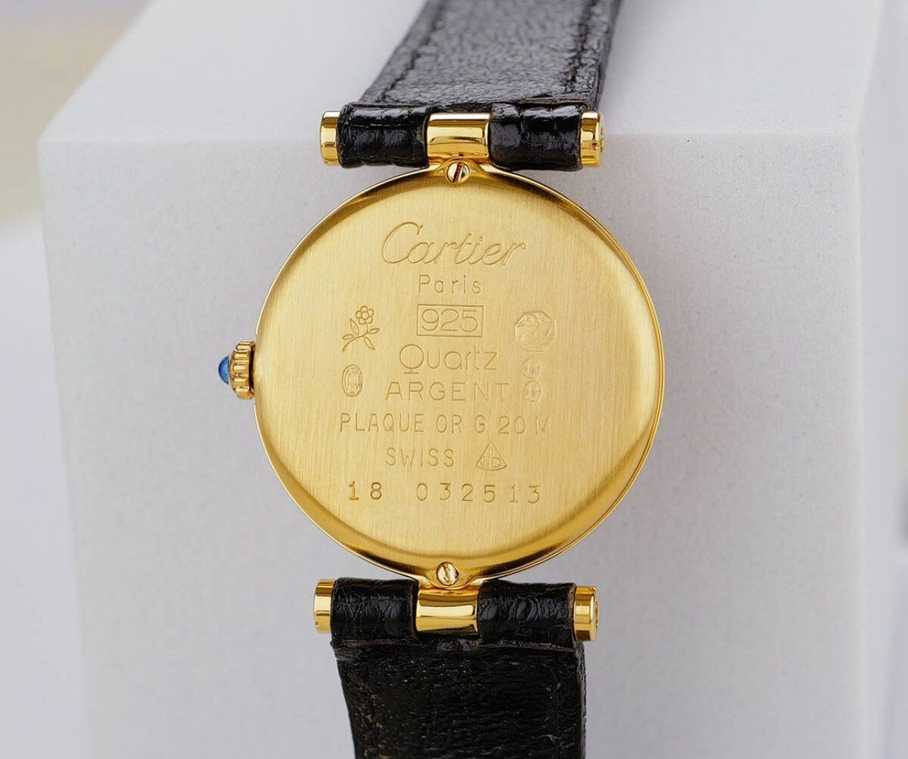 Cartier Must de Cartier Vendome Watch - Black, Leather