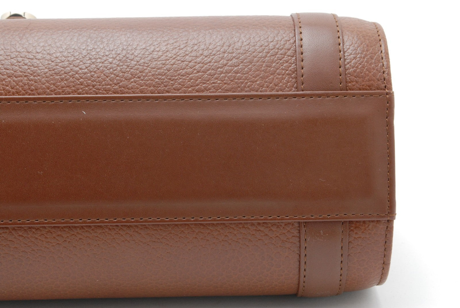 Burberry Barrel Bag Handbag - Brown, Leather