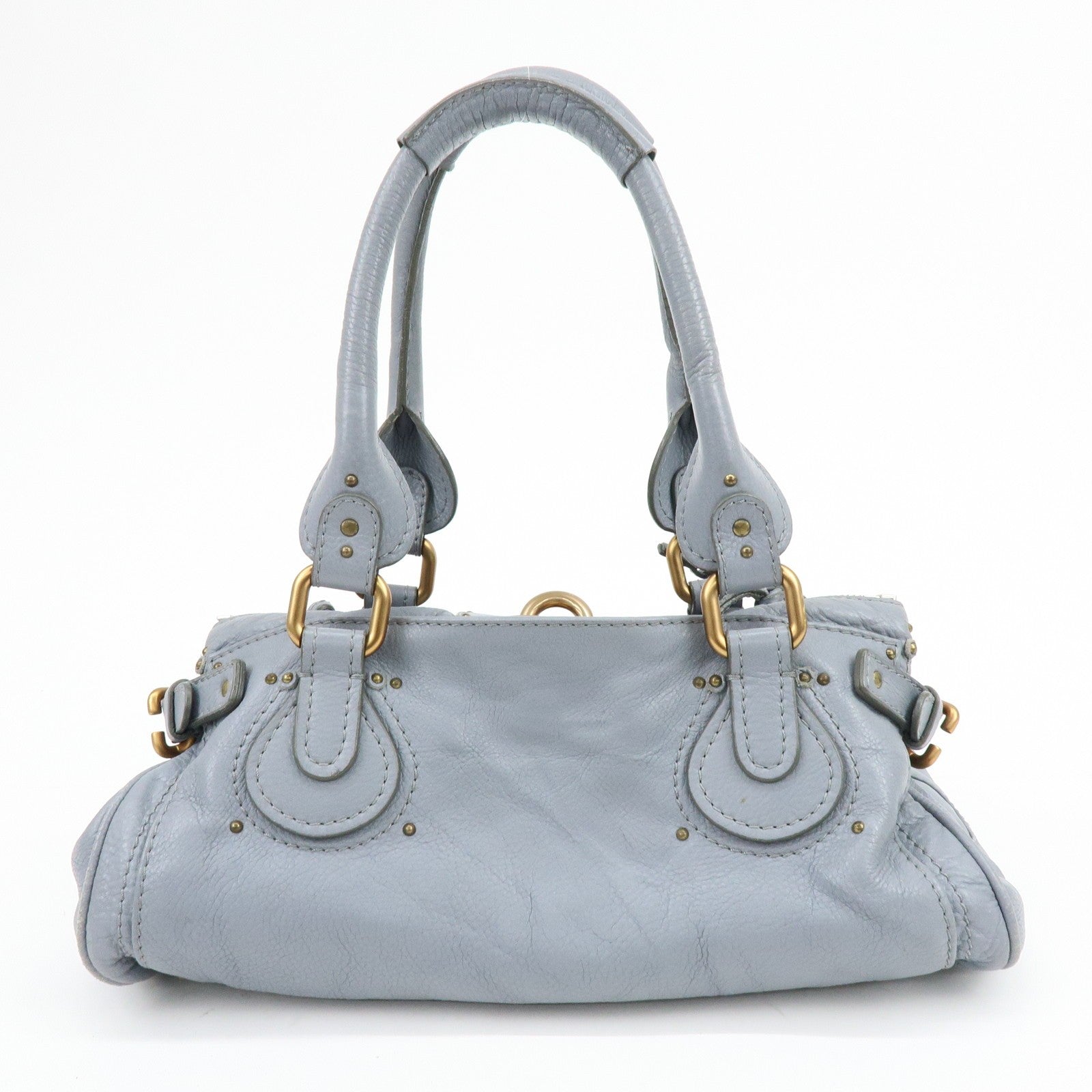 Chloe Paddington Hand Bag - Gray, Leather