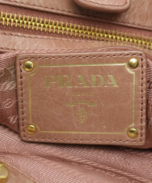 Prada Calf Soft Leather Tote Handbag - Antique, Cowhide Leather