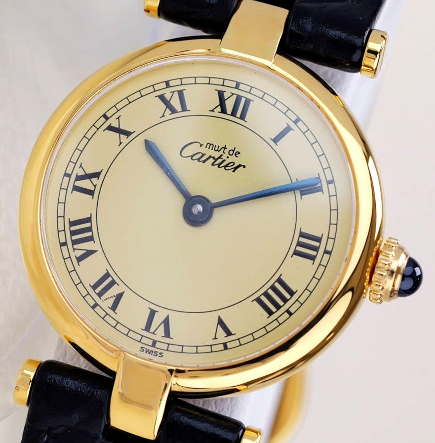 Cartier Vendome Wristwatch - Ivory, Leather