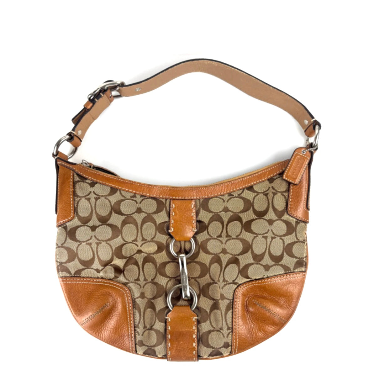Coach Signature Brown Hobo Bag