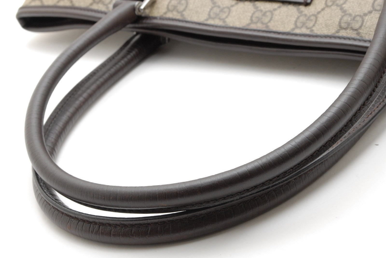 Gucci GG Supreme Tote Bag - Beige Brown, PVC Leather