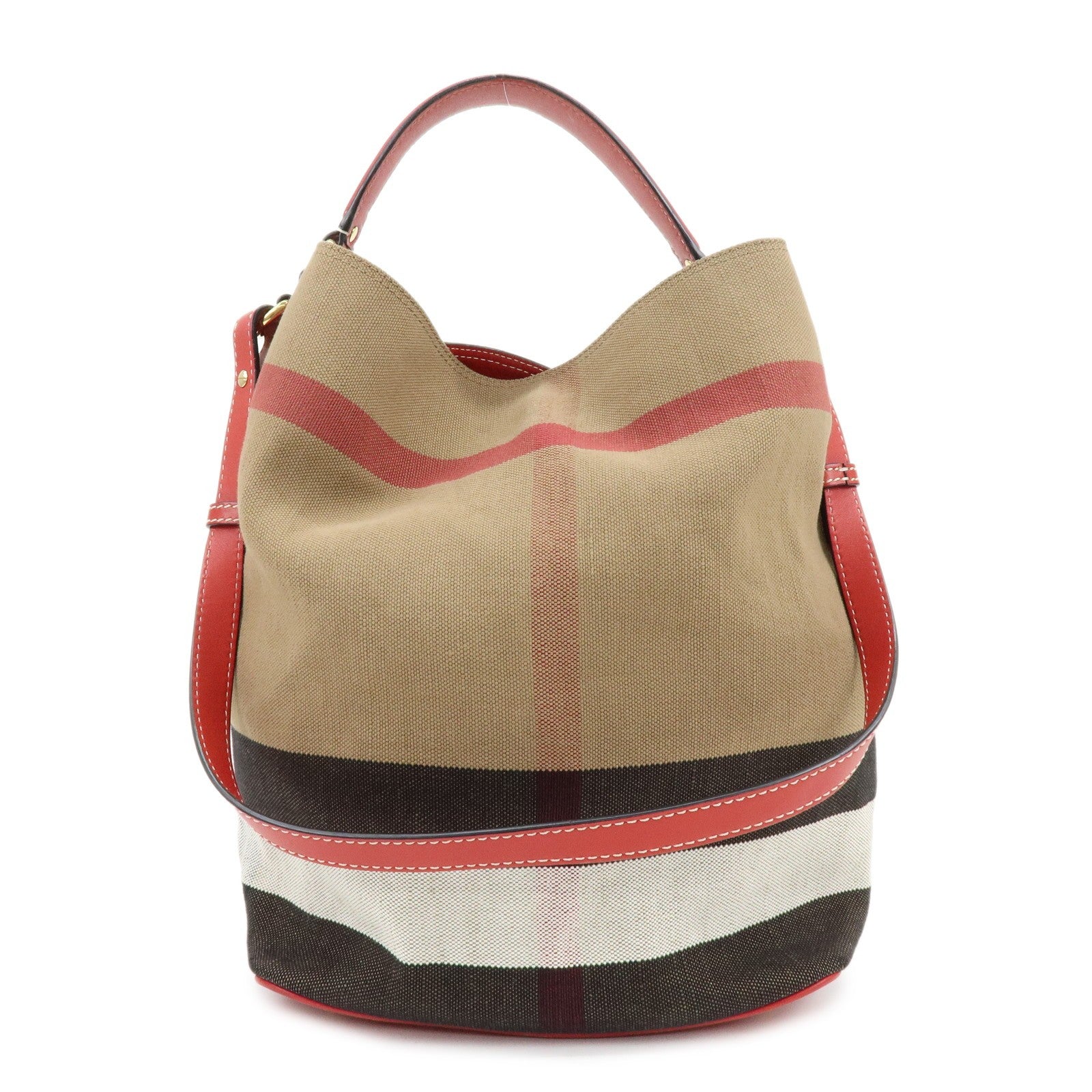 Burberry 2way bag Handbag - Beige, Canvas and Leather