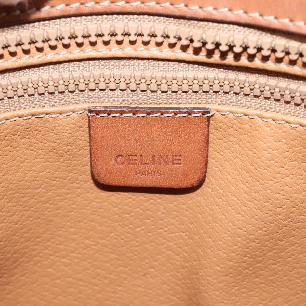 Celine Macadam Hand Bag - Beige/Gold, Canvas