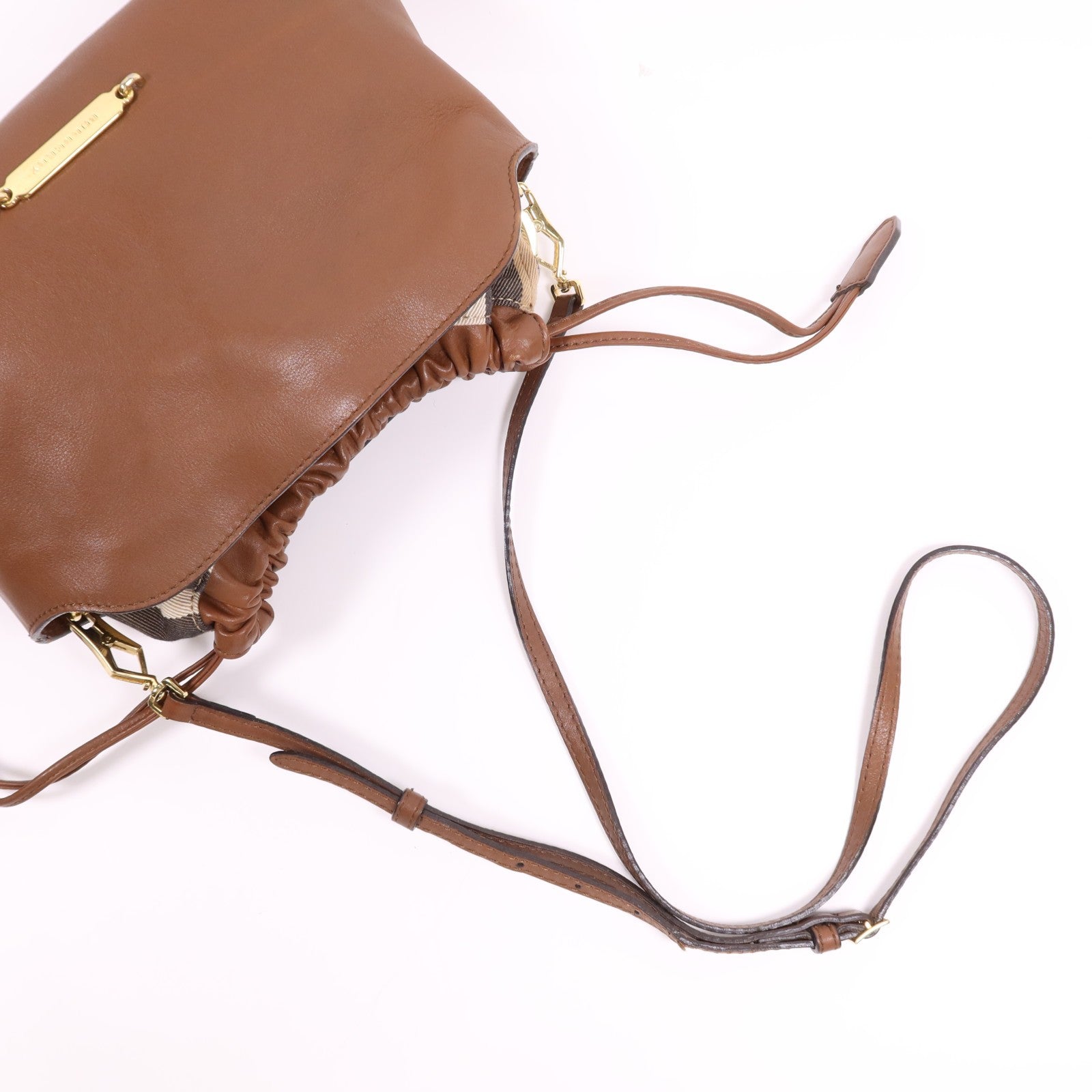 Burberry GHW Shoulder Bag - Brown, Calfskin Leather