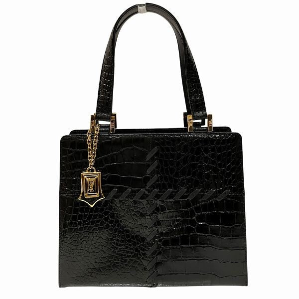 Saint Laurent Hand Bag - Black, Crocodile embossed leather 