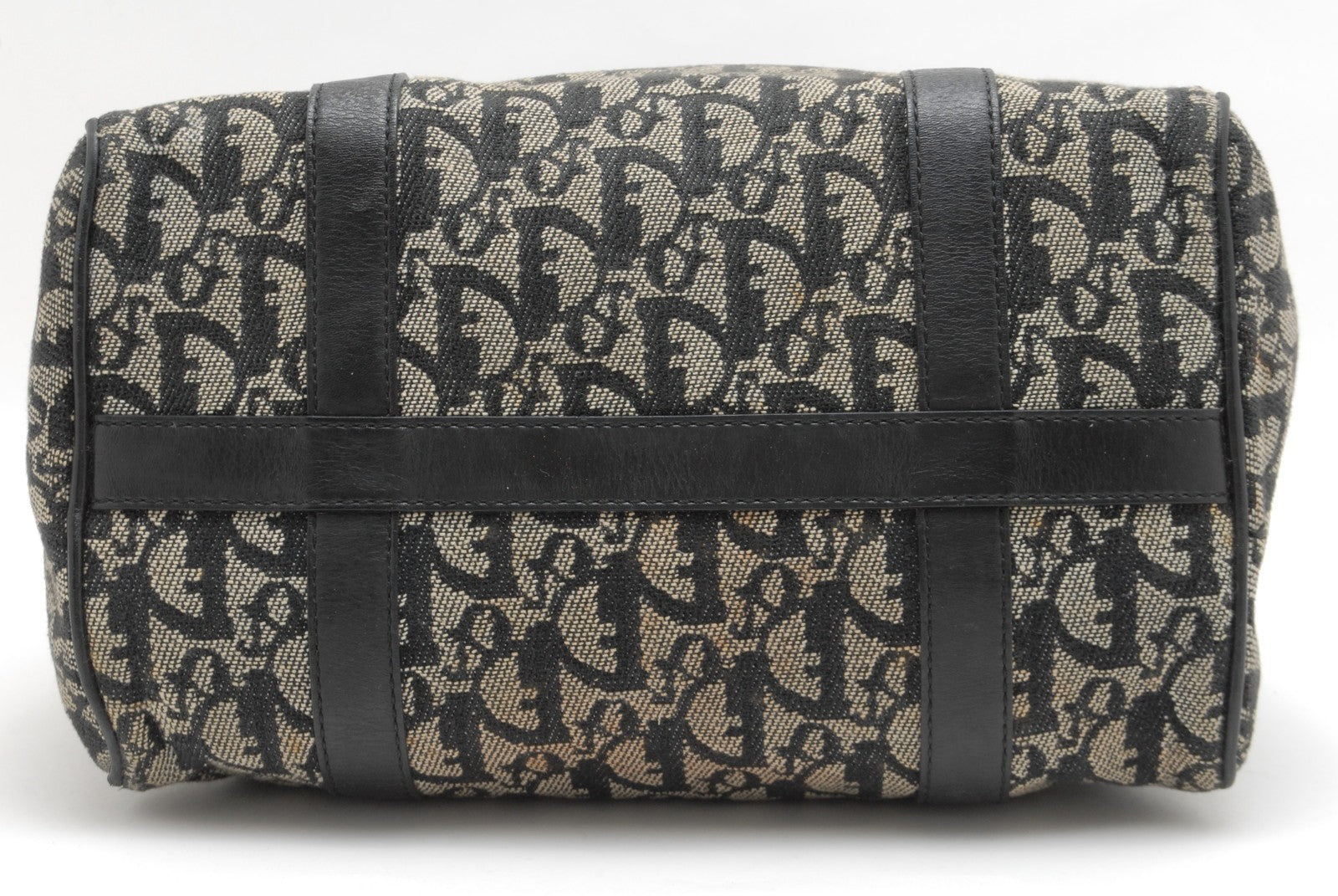Christian Dior Trotter Boston Bag - Navy Black, Canvas Leather