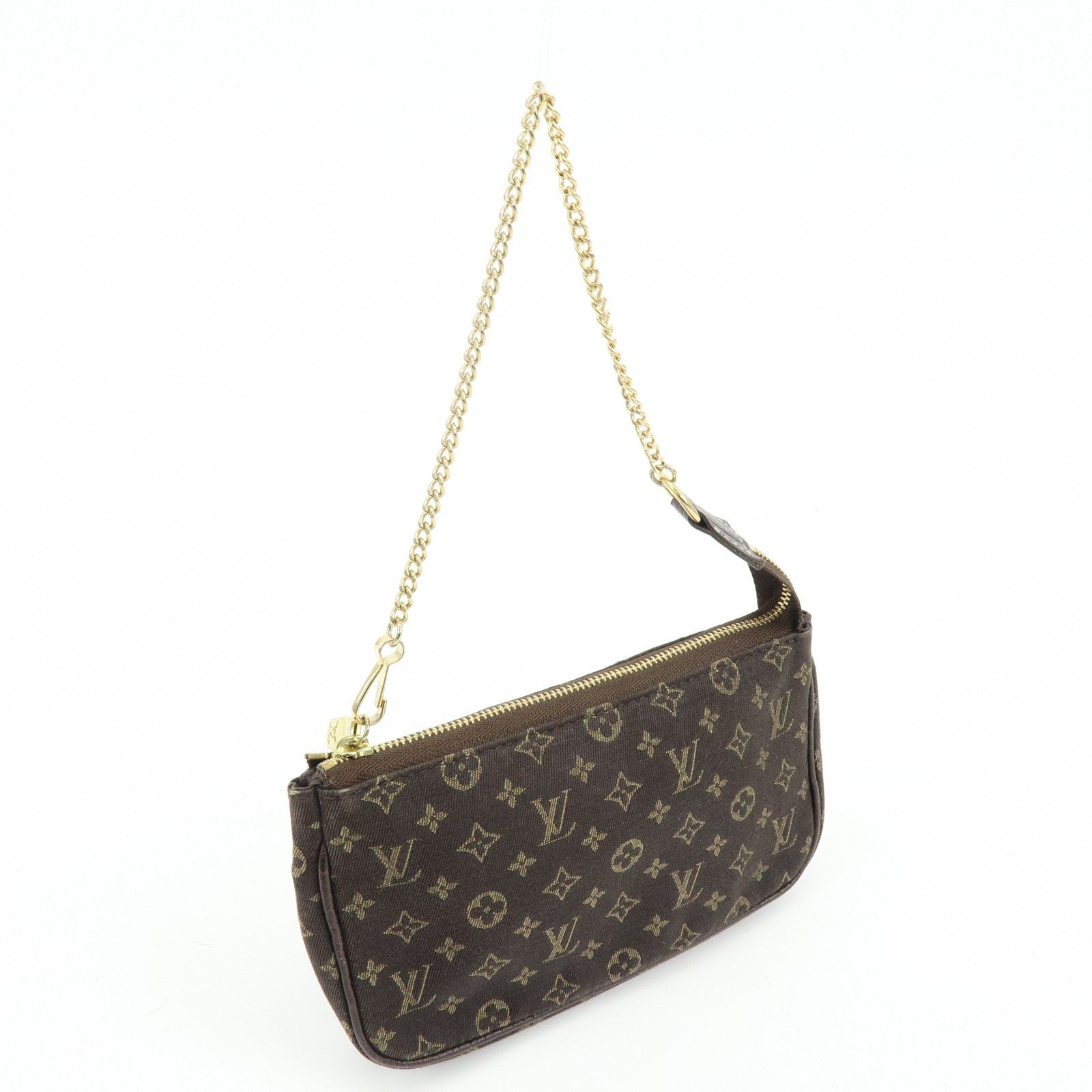 Louis Vuitton Monogram Mini Lin Pouch - Ebene, Canvas