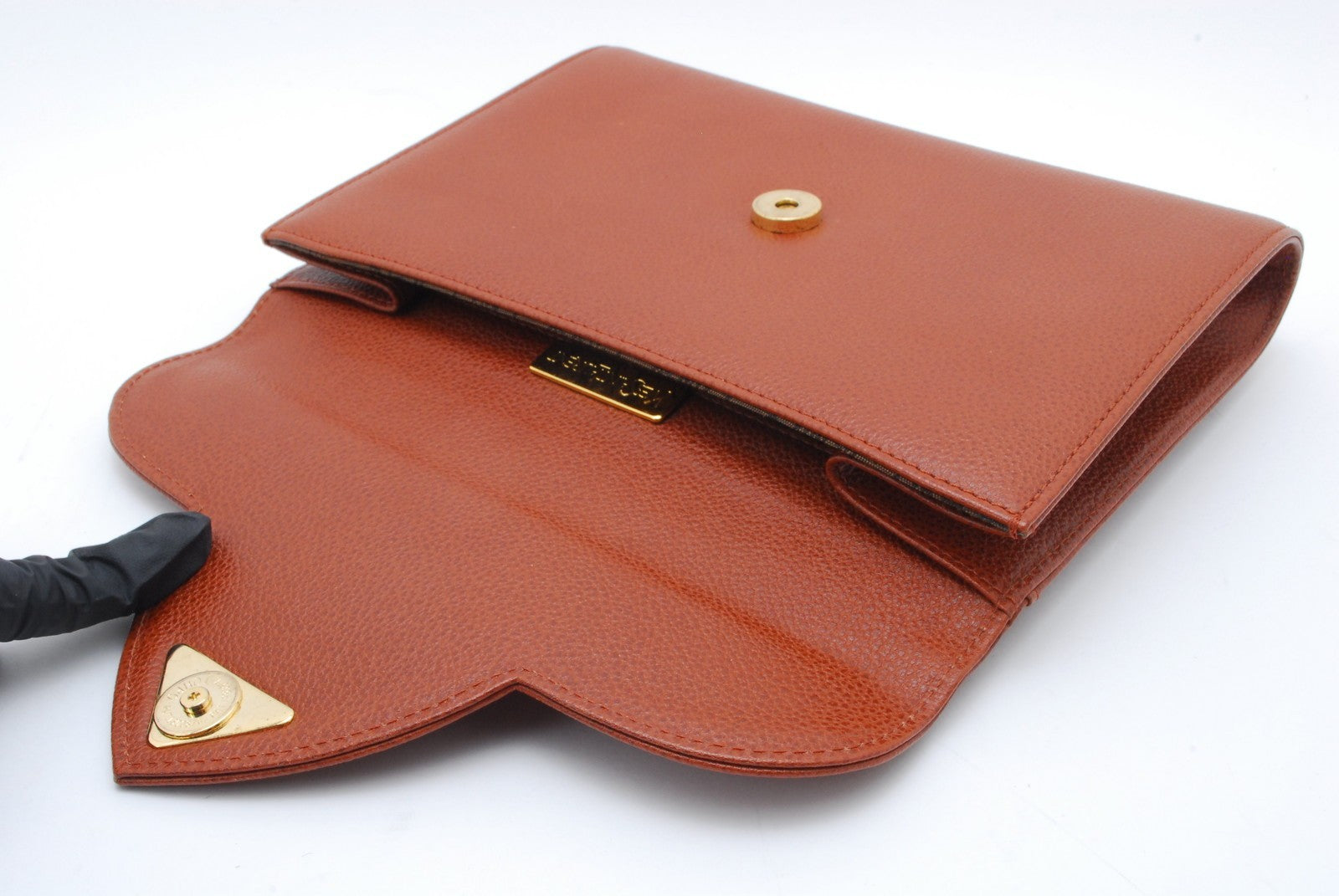Saint Laurent Yves Clutch - Brown, Leather