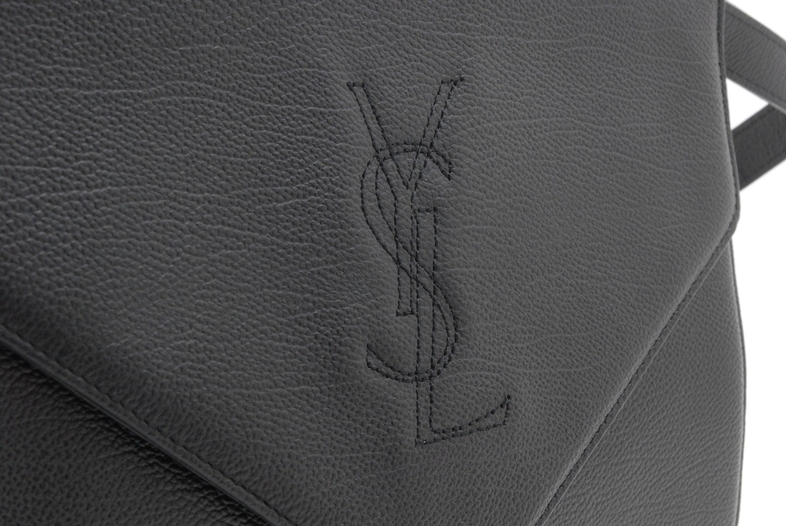 Saint Laurent YSL Envelope Shoulder Bag - Black, Leather