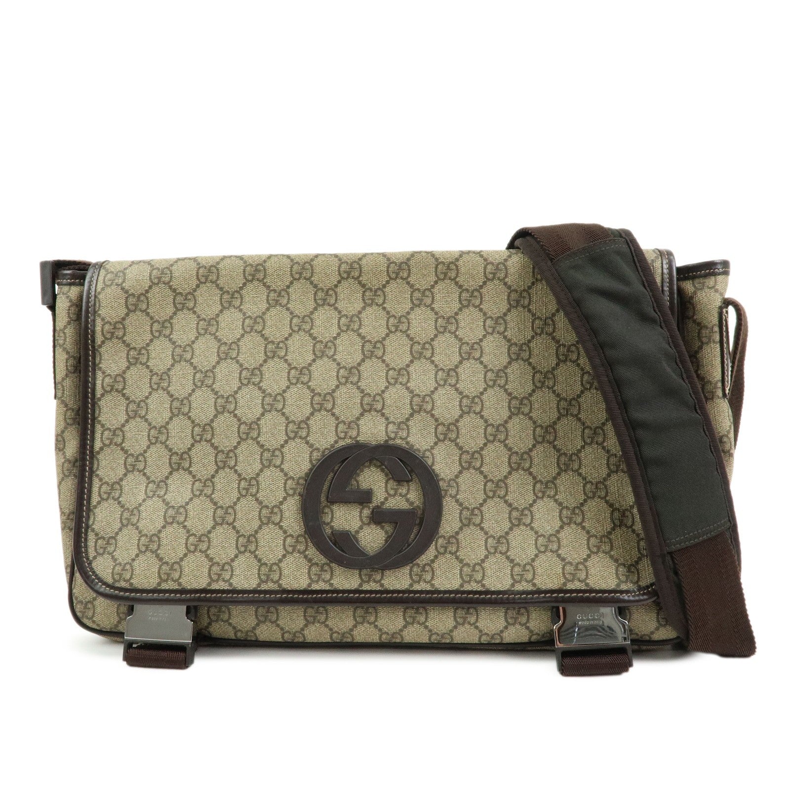 Gucci Shoulder Bag - Brown, GG Supreme, Leather