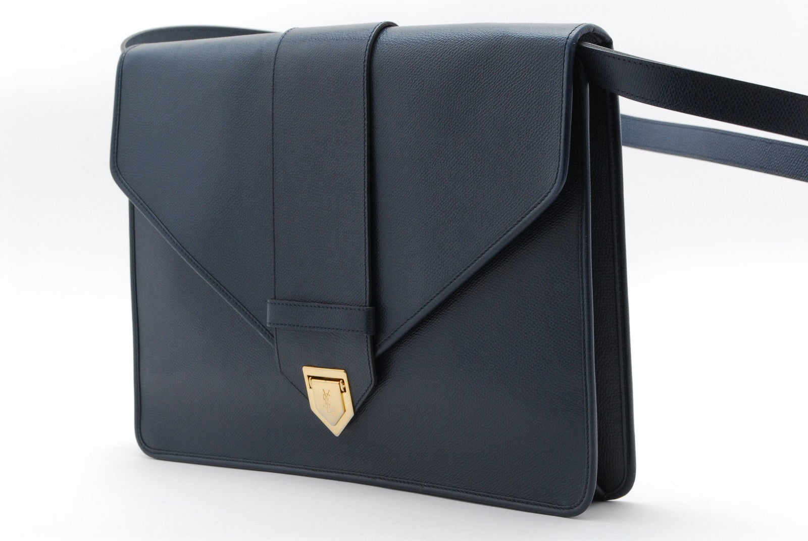 Saint Laurent Shoulder Bag - Navy, Leather