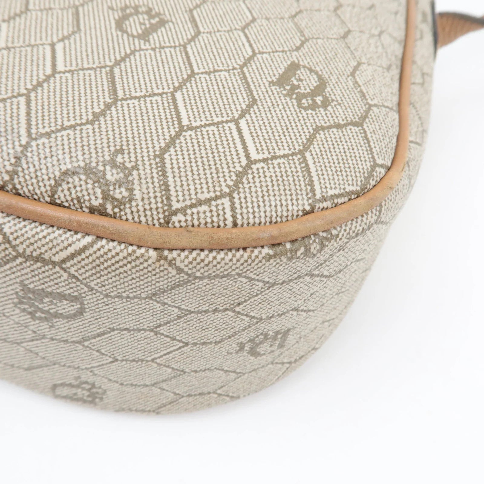 Christian Dior Honeycomb Shoulder Bag - Beige Brown, PVC Leather