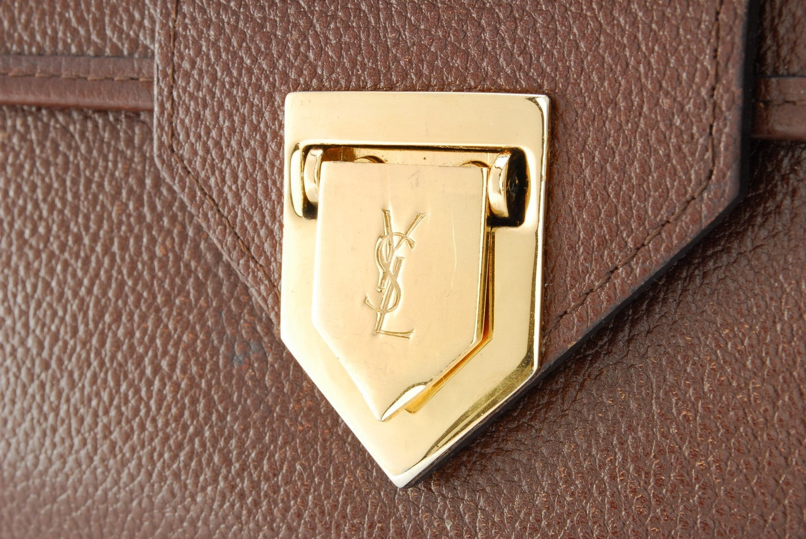 Saint Laurent Vintage Shoulder Cross Body Bag - Brown, Leather