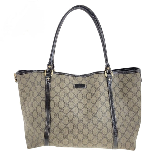 Gucci Supreme Tote Bag - Beige Brown, GG Supreme Canvas