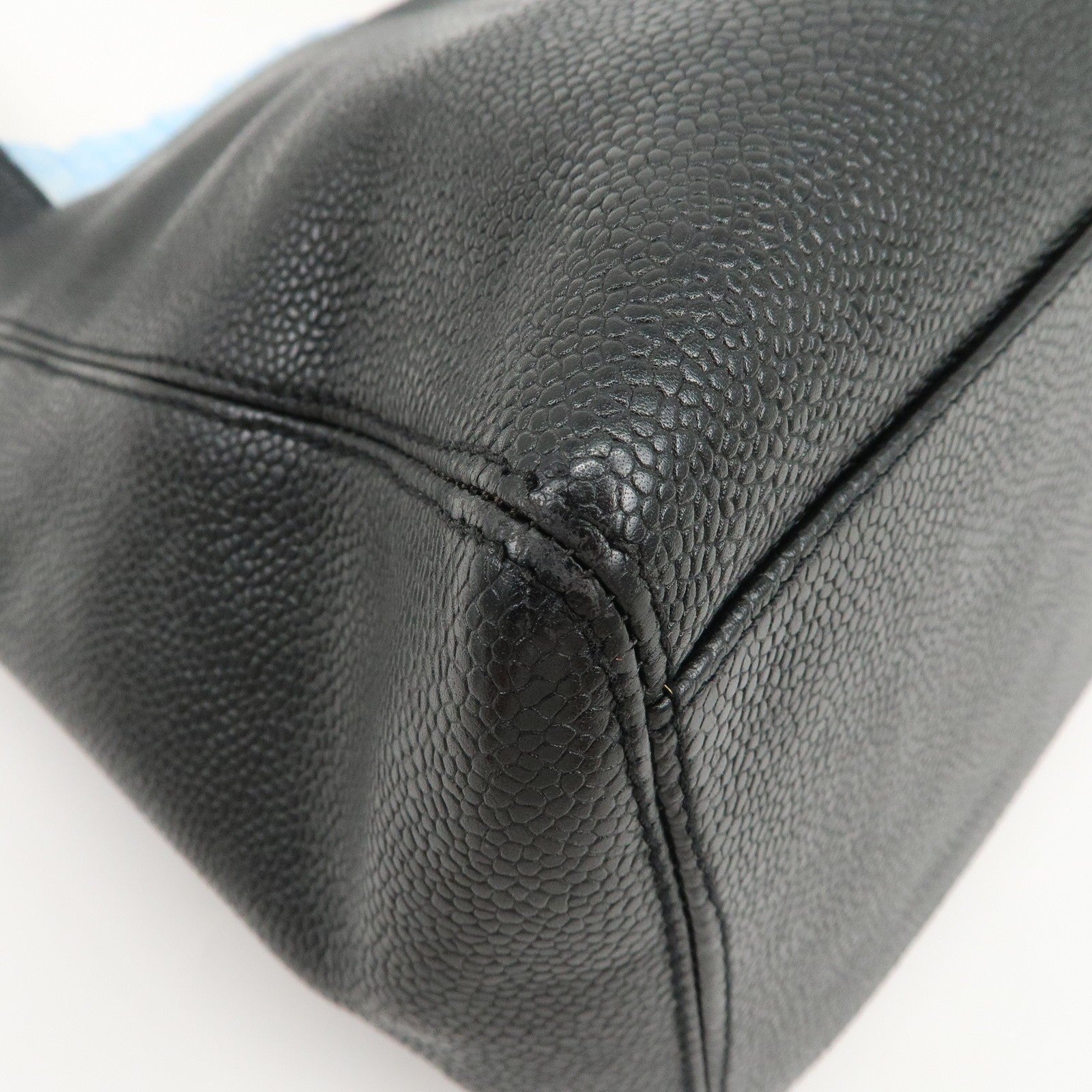 Chanel Coco Mark Caviarskin Shoulder Bag - Black, Leather