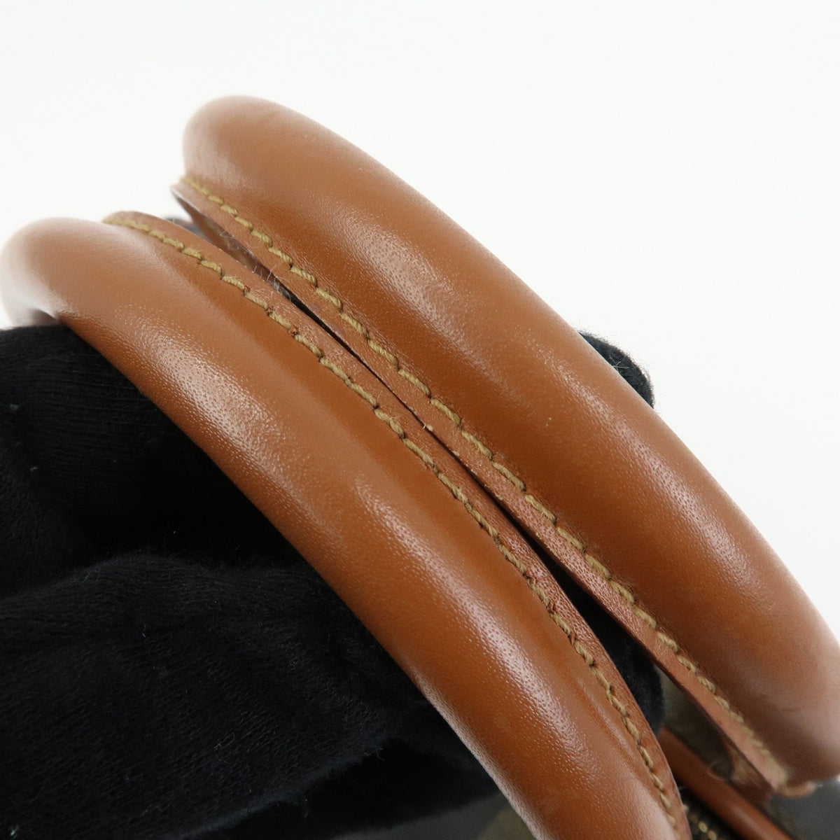 Fendi Pequin Boston Bag - Brown Beige Black, PVC Leather