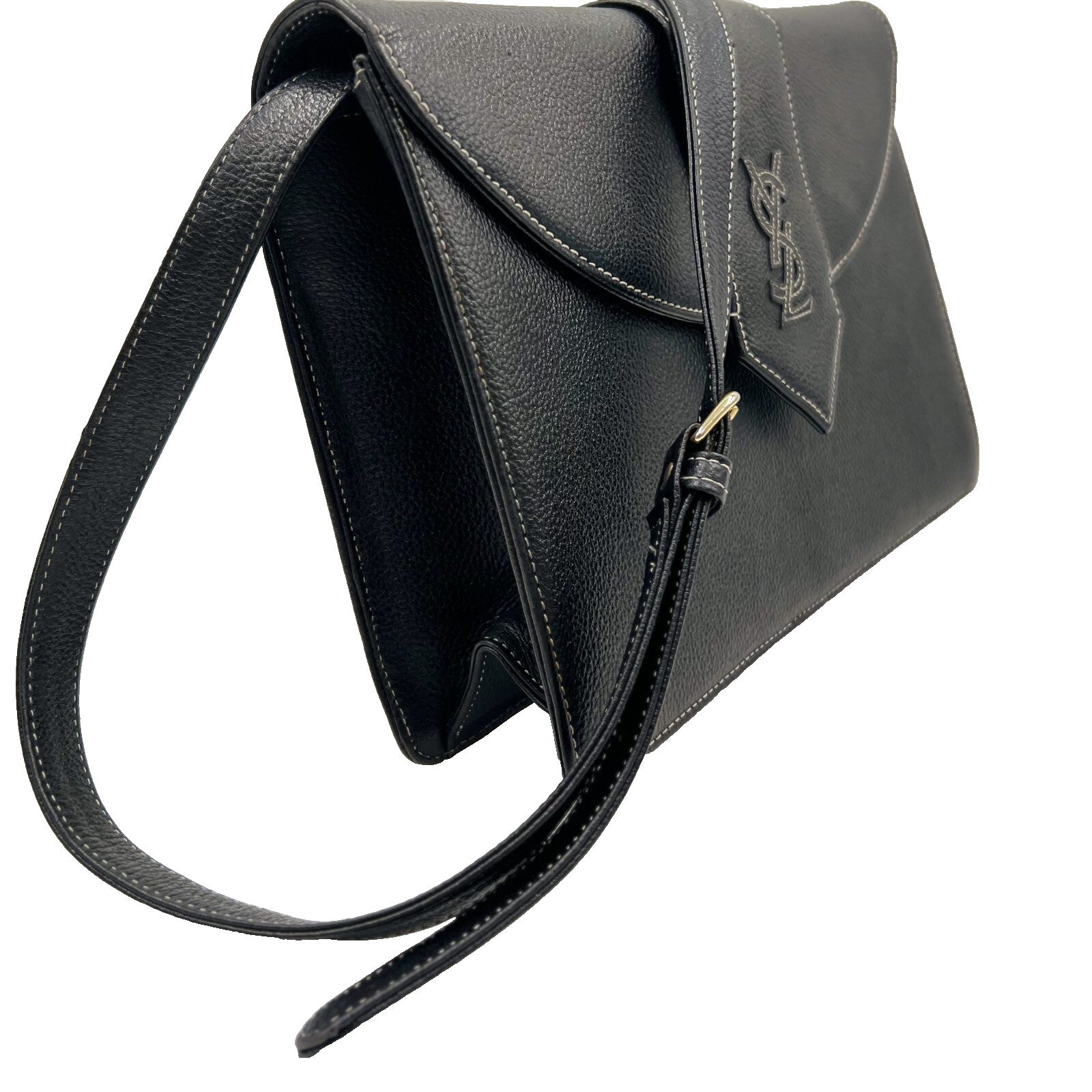Saint Laurent Yves Shoulder Bag - Black, Leather