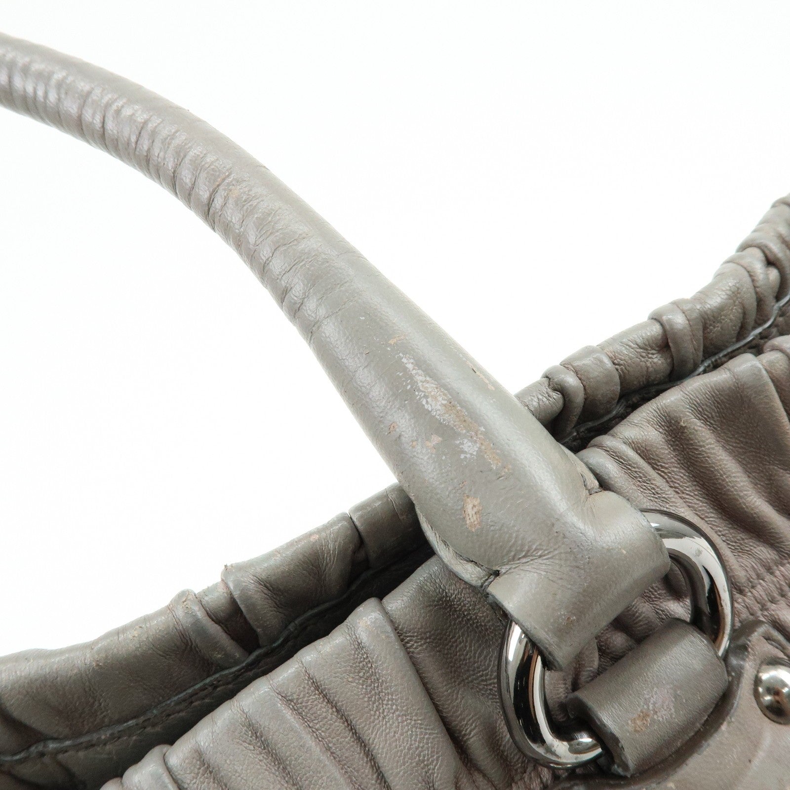 Prada 2Way Bag Hand Bag - Gray, Leather