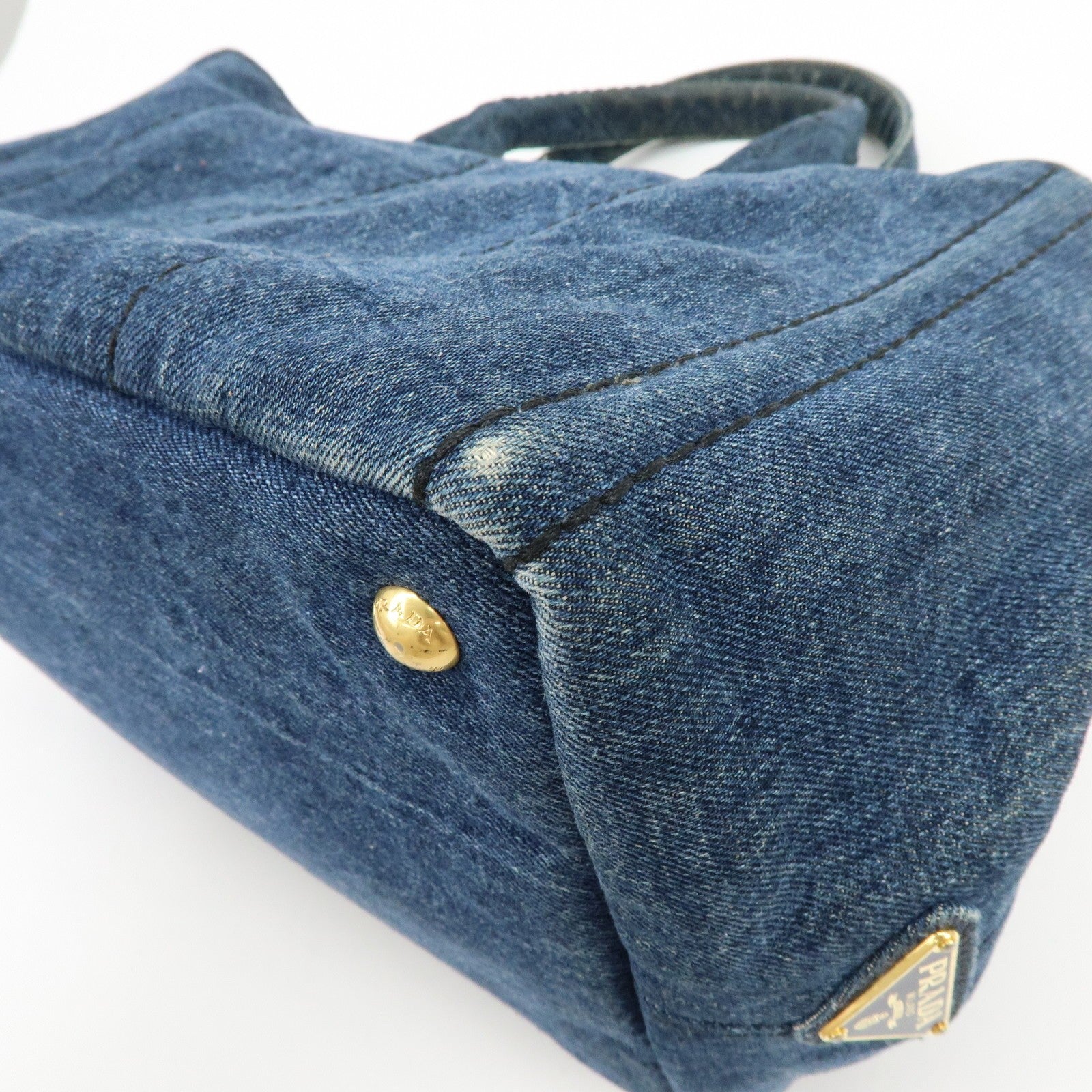 Prada Canapa Handbag - Blue, Denim