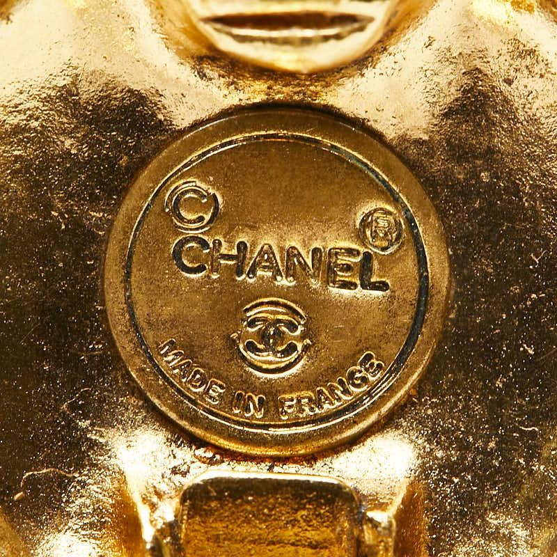 Chanel Vintage Coco Mark Earrings - Gold, Gold Plated