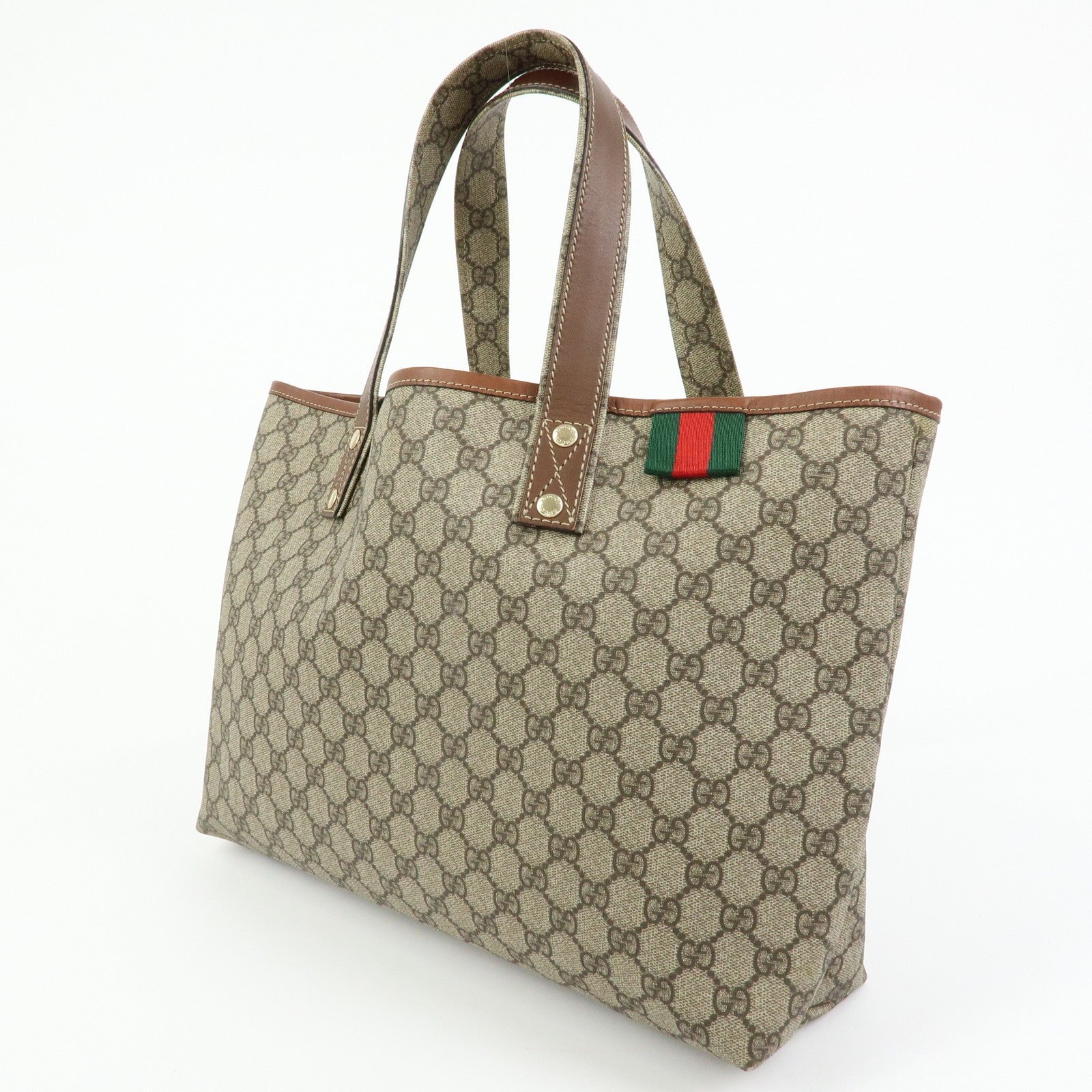 Gucci Tote Bag - Brown, GG Supreme Leather