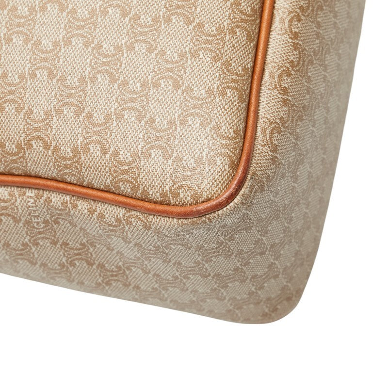 Celine Macadam Handbag Tote Bag - Beige Brown, PVC Leather