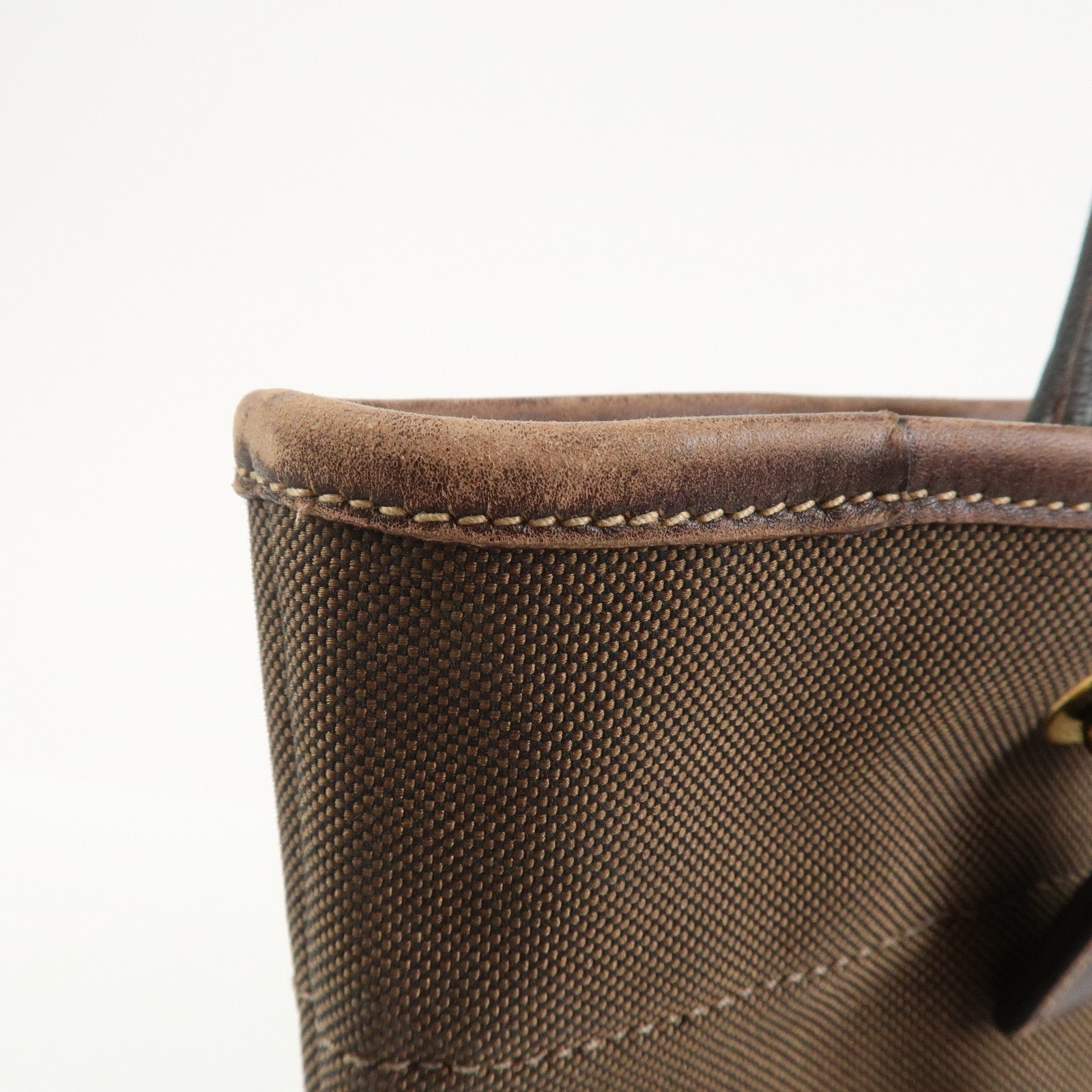 Prada Tote Bag - Brown, Jacquard Canvas, Leather