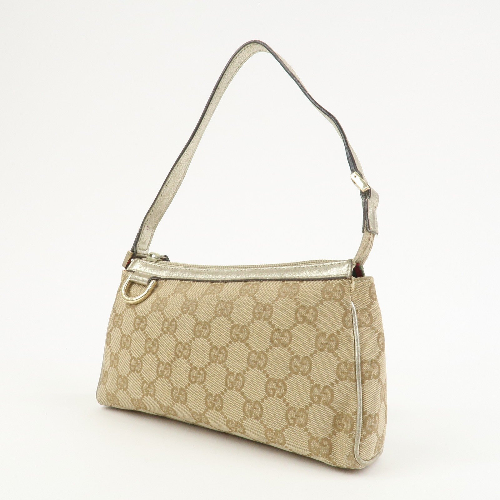 Gucci Abbey Hand Bag - Beige Gold, GG Canvas Leather
