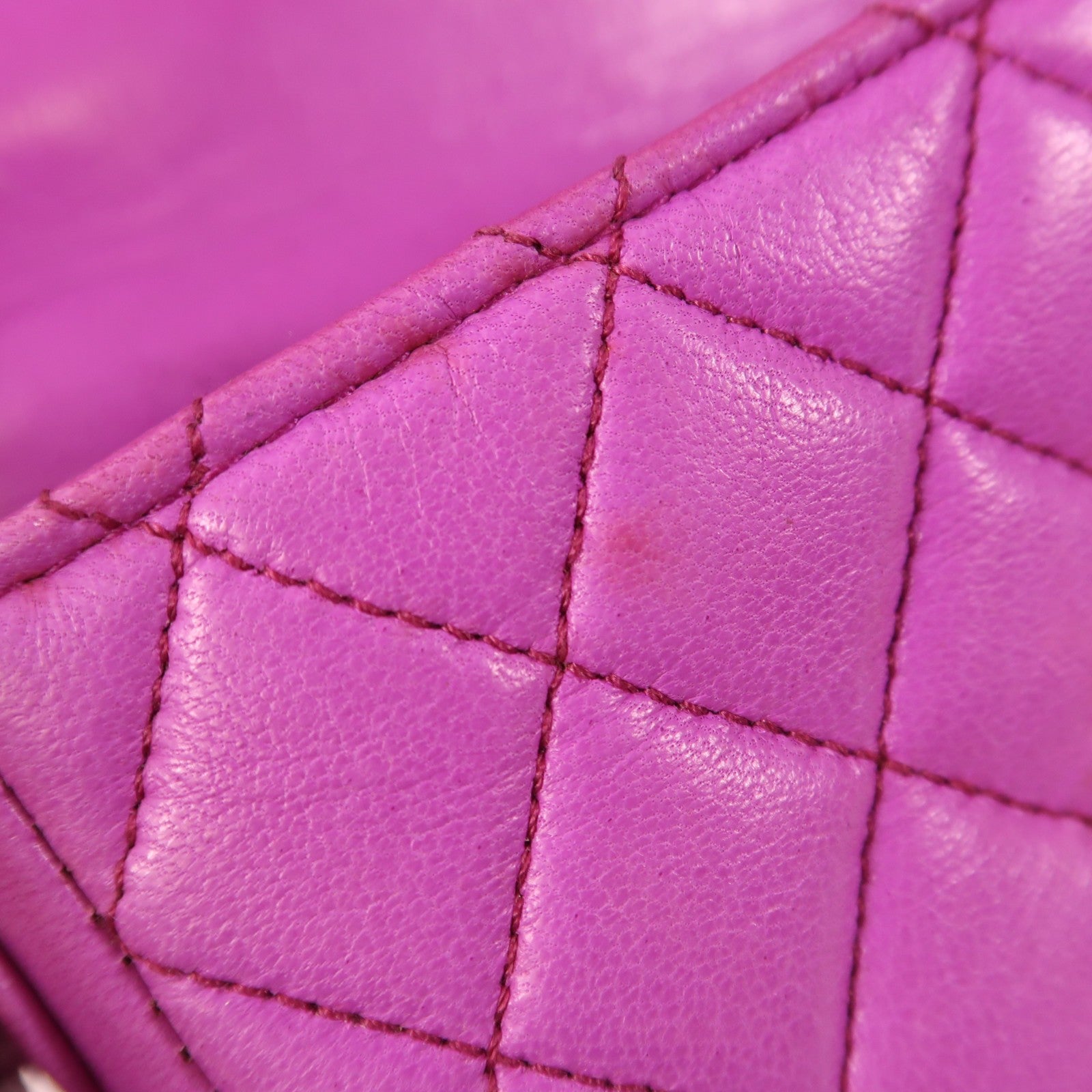 Chanel CC GHW Shoulder Bag - Purple, Calfskin Leather