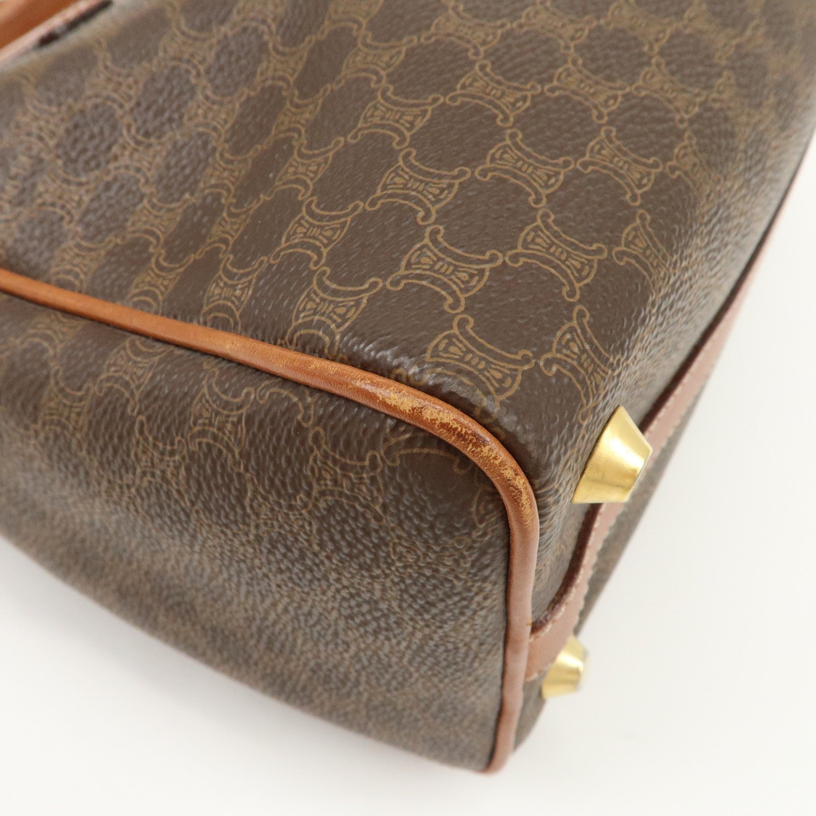 Celine Macadam Hand Bag - Brown, PVC Leather