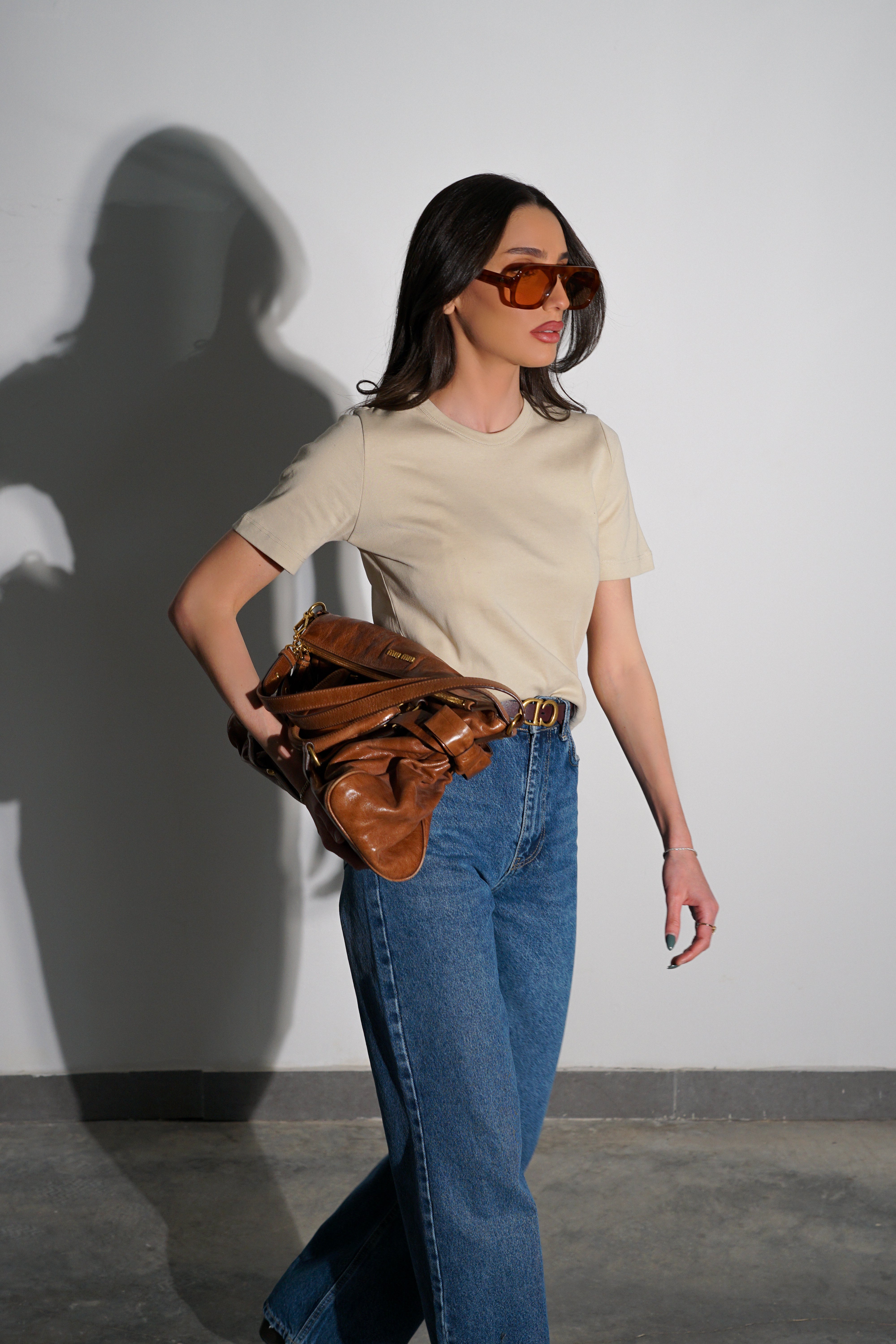 MIU MIU Leather 2Way Shoulder & Hand Bag