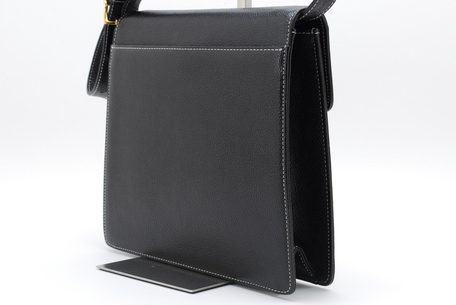 Saint Laurent Yves Shoulder Tote Stitch Bag - Black, Leather