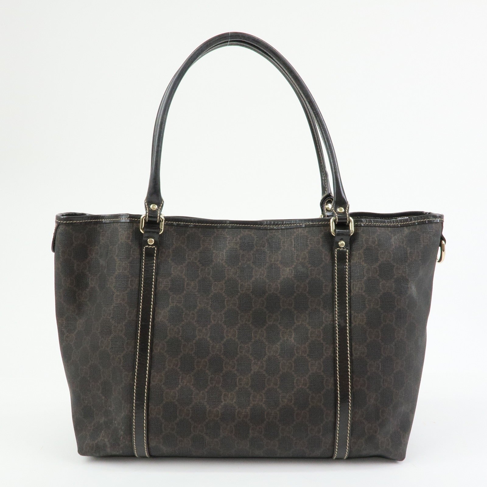 Gucci Supreme Tote Bag - Brown, GG Supreme Patent Leather