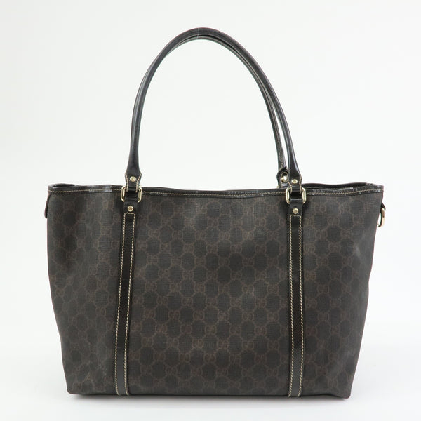 Gucci Supreme Tote Bag - Brown, GG Supreme Patent Leather