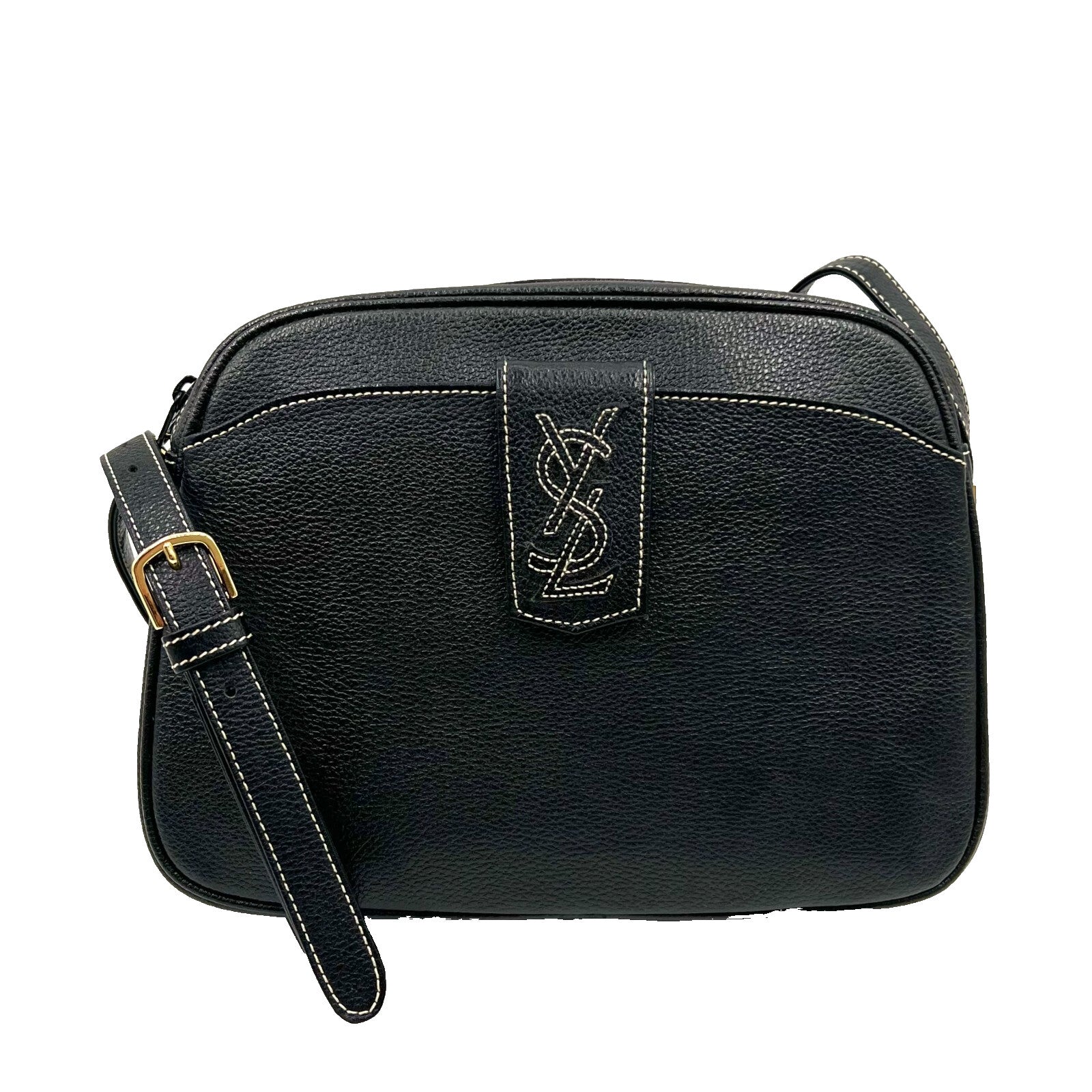 Saint Laurent Yves Shoulder Bag - Black, Leather