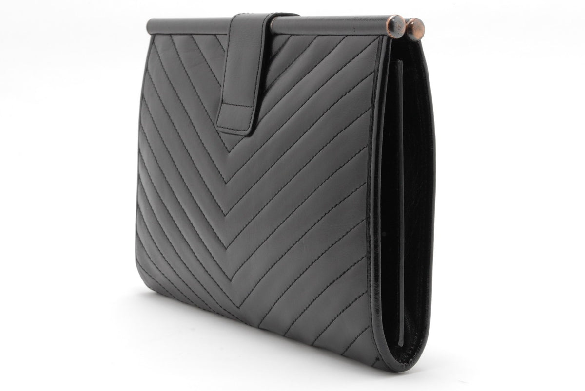 Saint Laurent Yves Saint Laurent Clutch Bag - Black, Leather