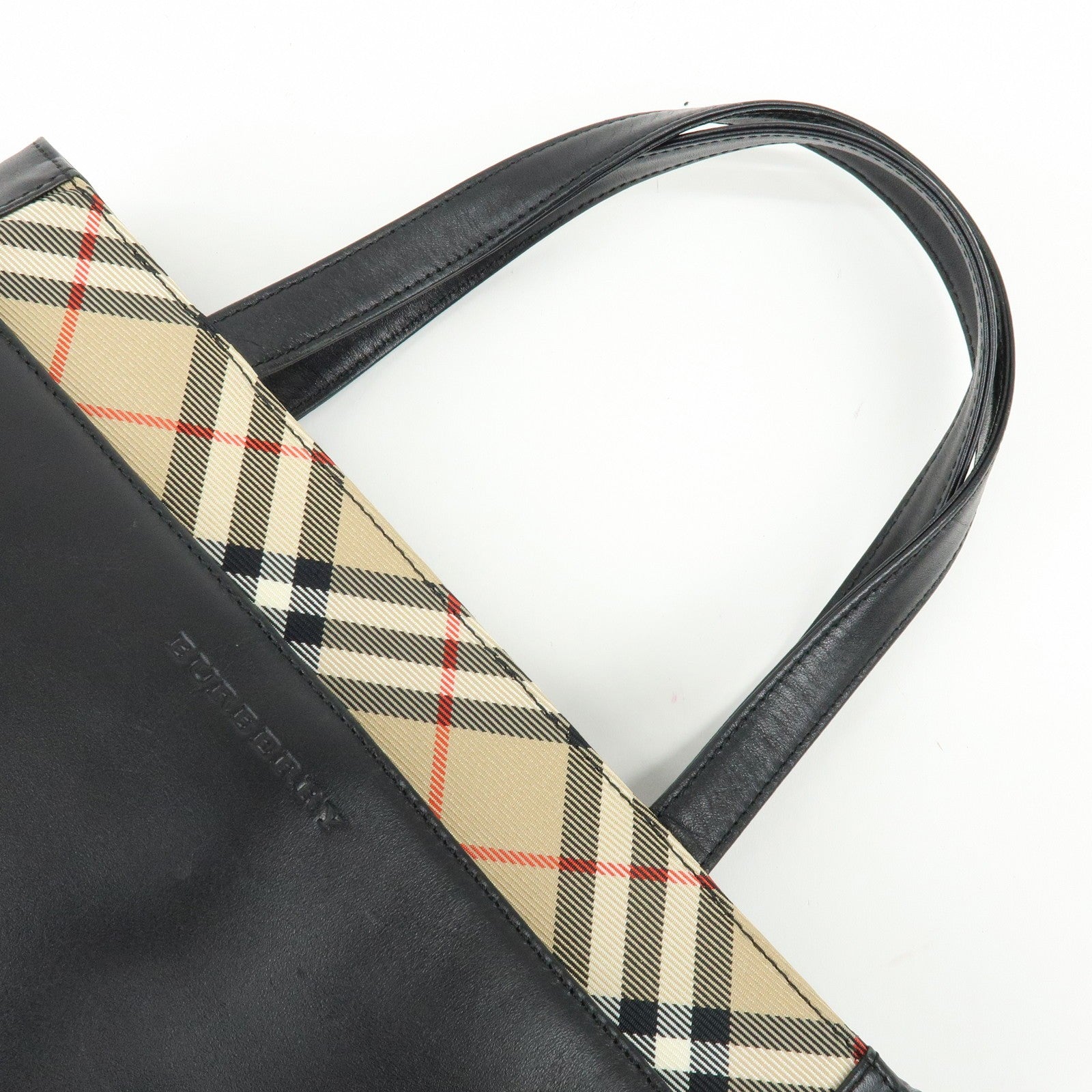 Burberry Tote Bag Handbag - Black, Leather