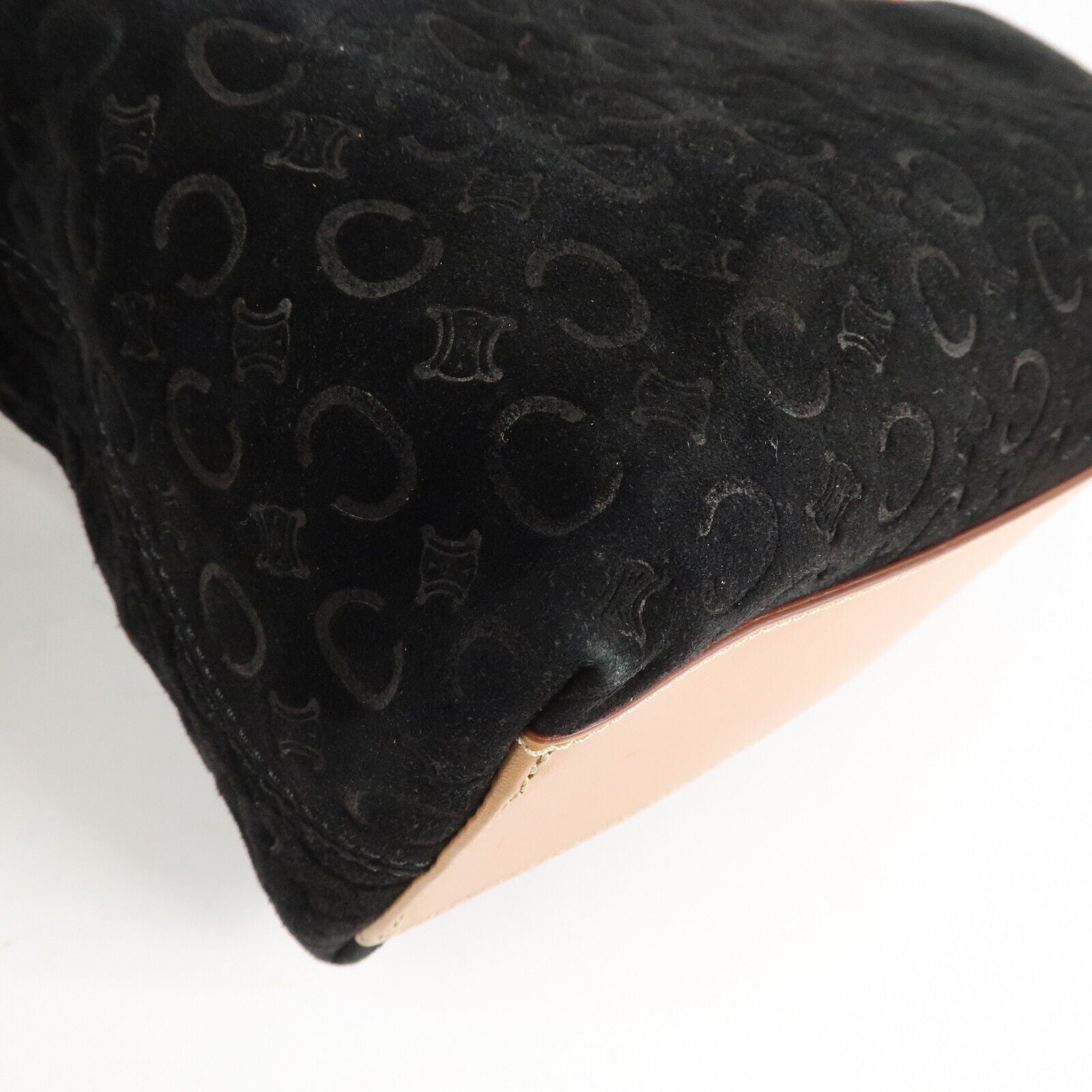 Celine C Macadam Shoulder Bag - Black, Suede