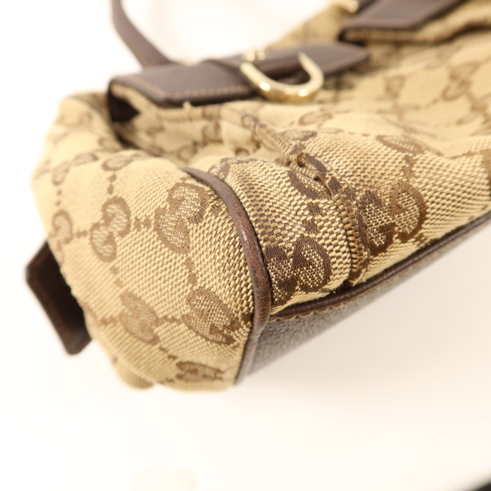 Gucci GG GHW Abbey Pocket Handbag - Brown, GG canvas